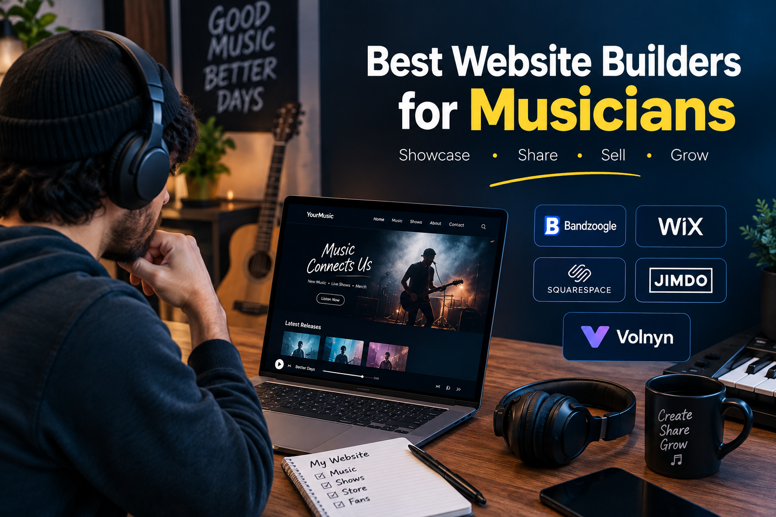 Best Website Builders for Musicians