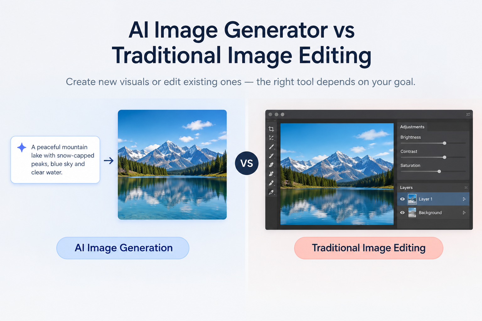 AI Image Generator vs Traditional Image Editing: What's the Difference?