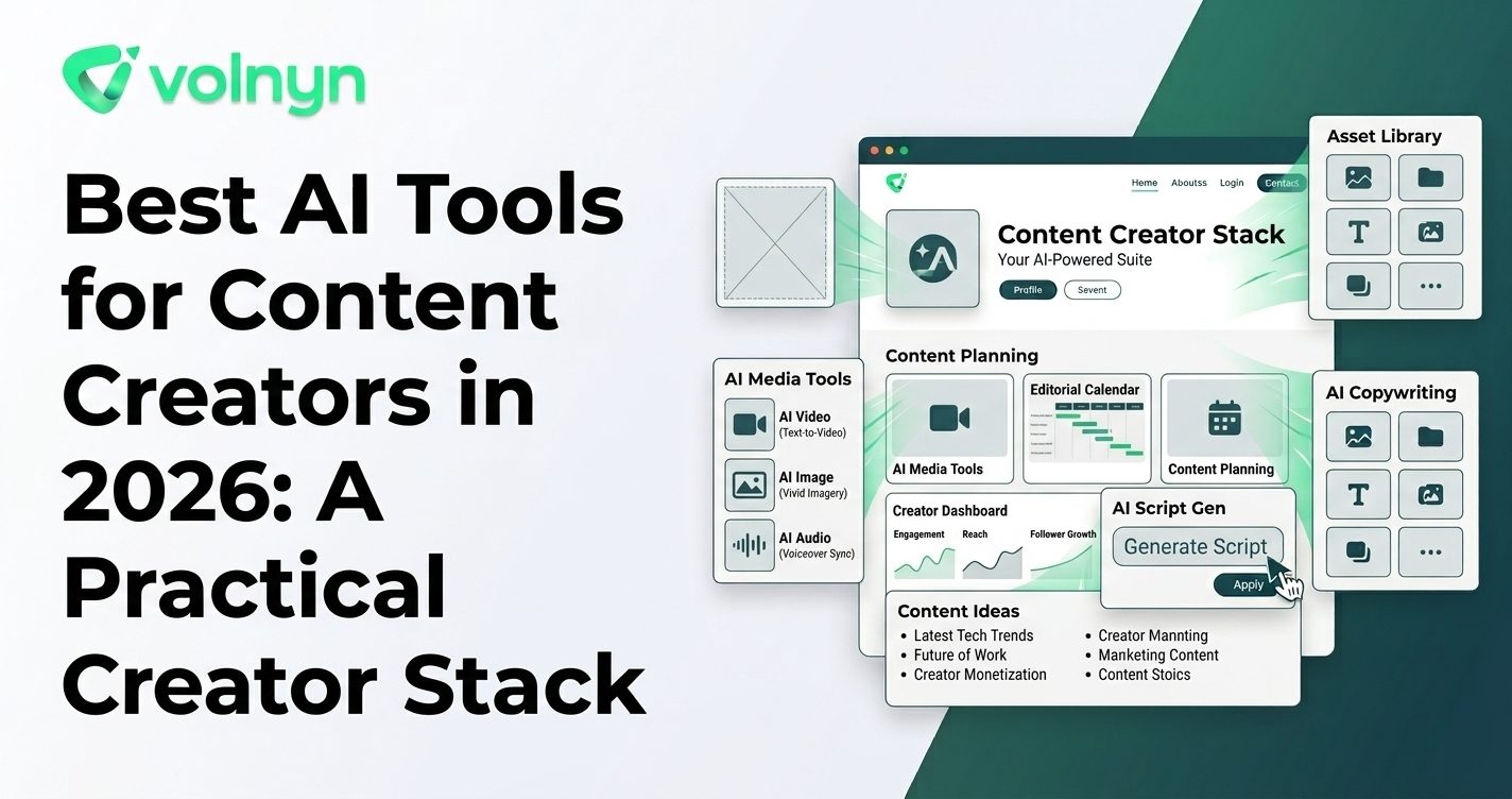 Best AI Tools for Content Creators in 2026: A Practical Creator Stack
