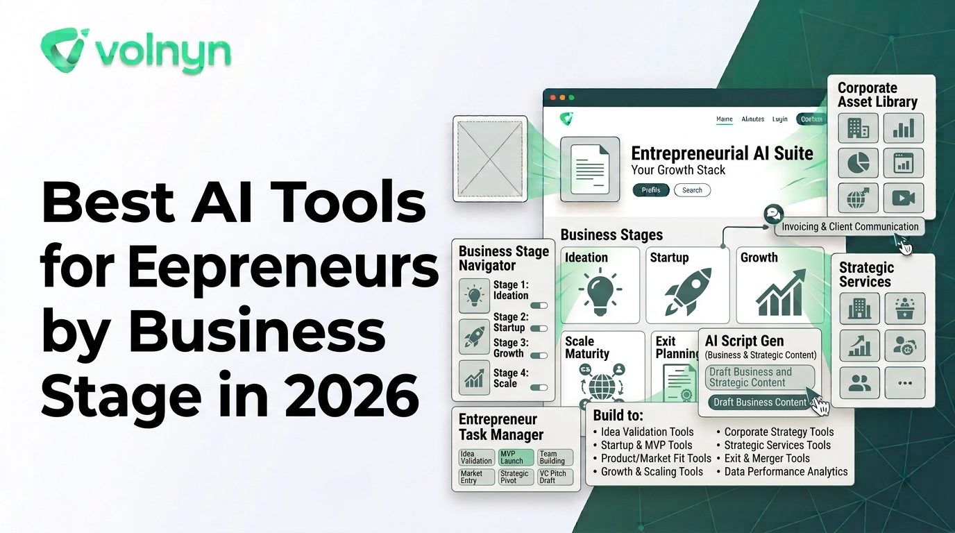 Best AI Tools for Entrepreneurs by Business Stage in 2026