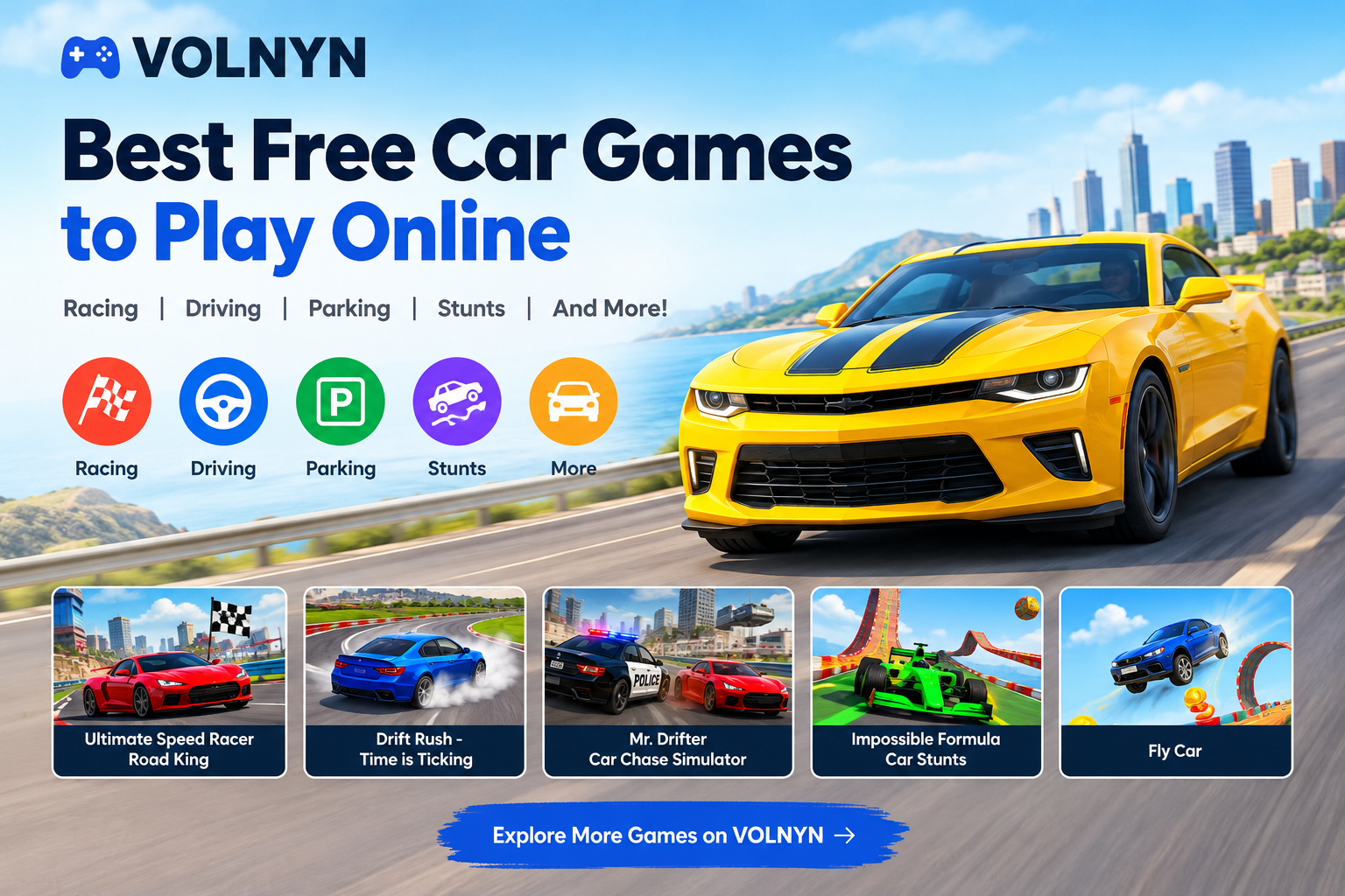 Best Free Car Games to Play Online: 10 Games to Try on VOLNYN