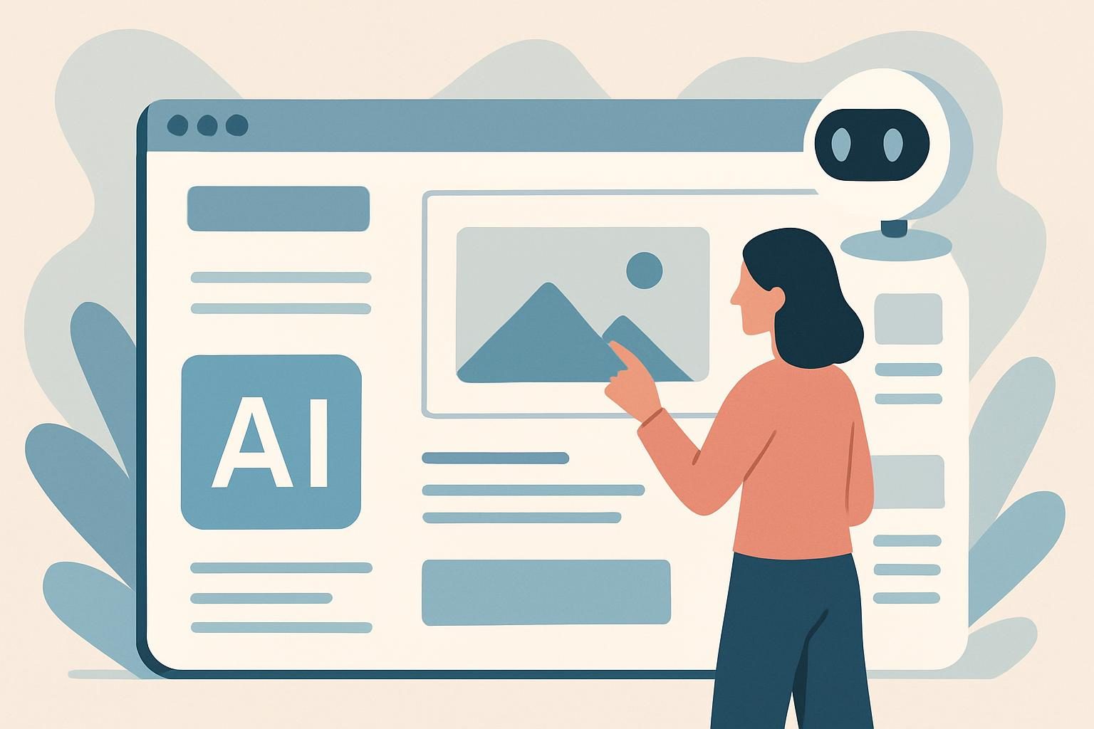 An AI-powered website builder interface