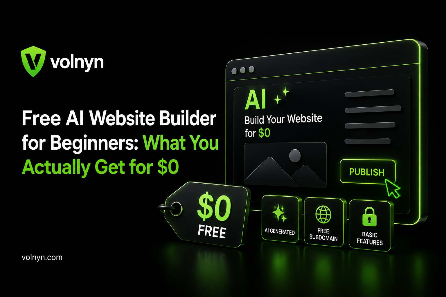 Free AI Website Builder for Beginners: What You Actually Get for $0