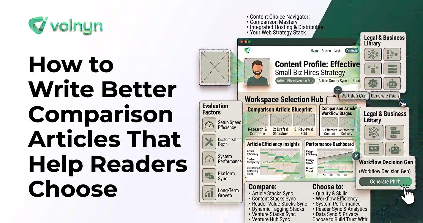 How to Write Better Comparison Articles That Help Readers Choose