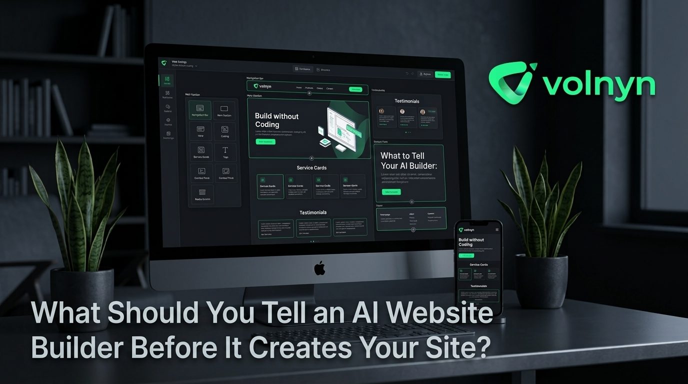 What Should You Tell an AI Website Builder Before It Creates Your Site?