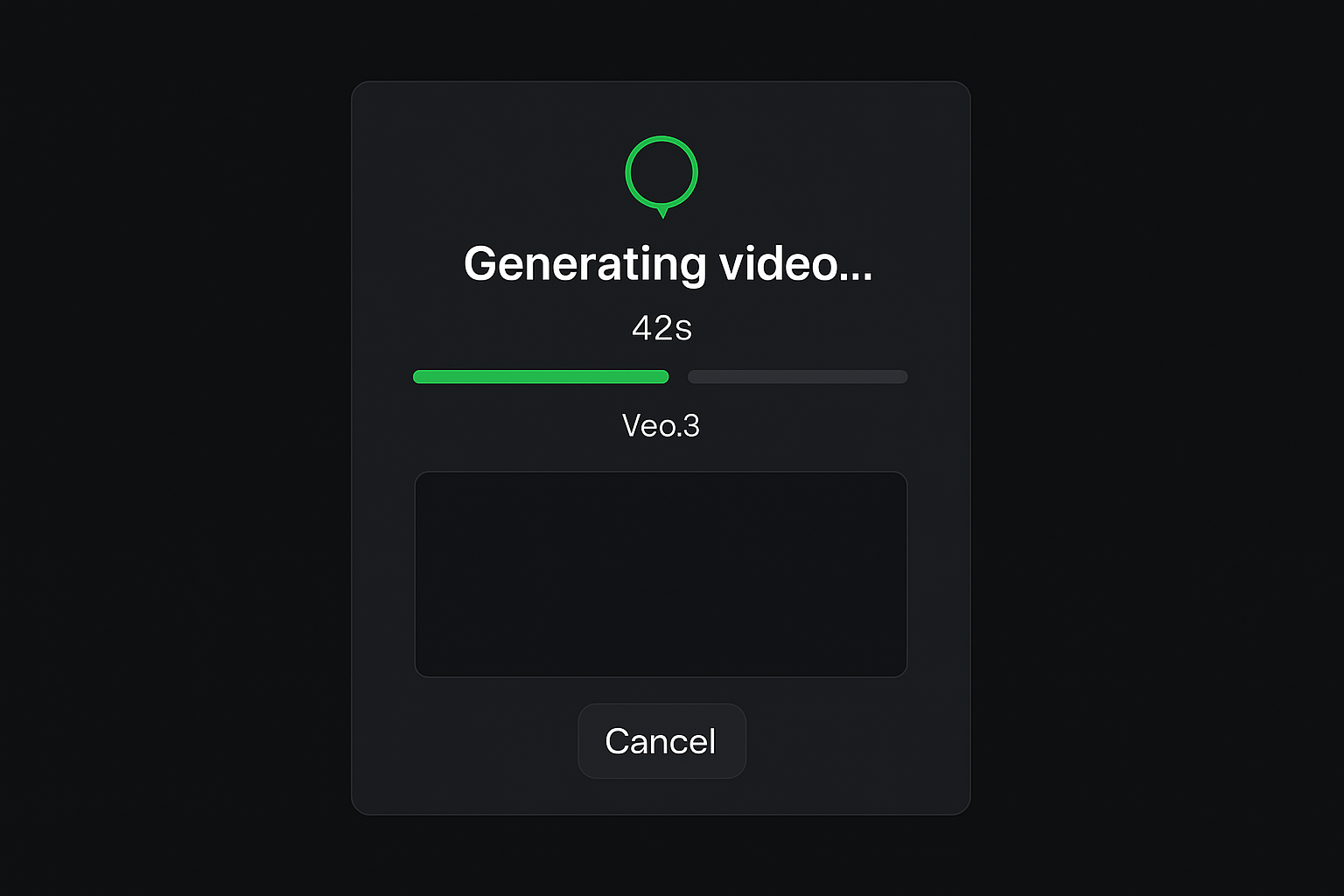 Video generation in progress