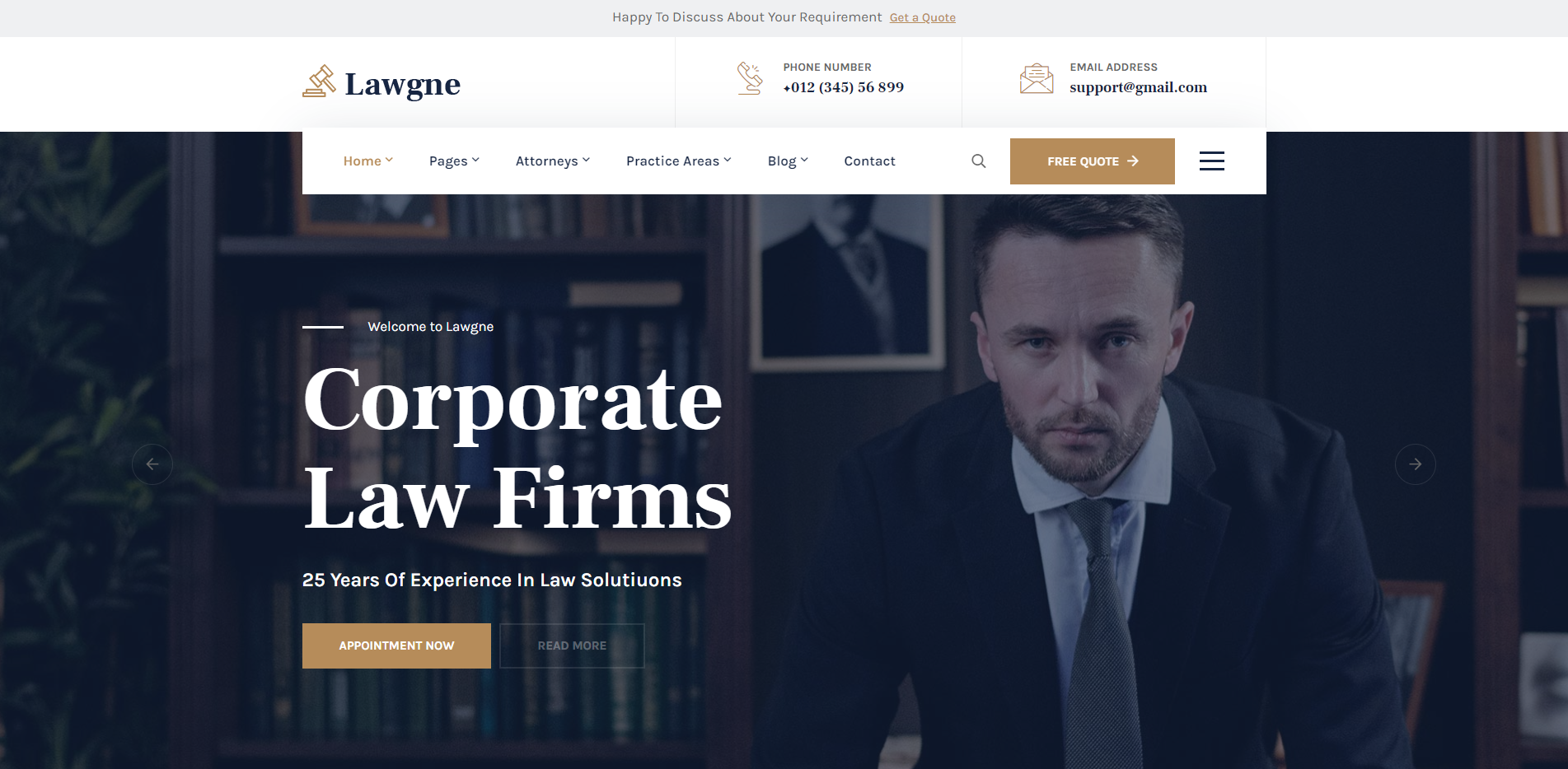 Free website template in Volnyn website builder