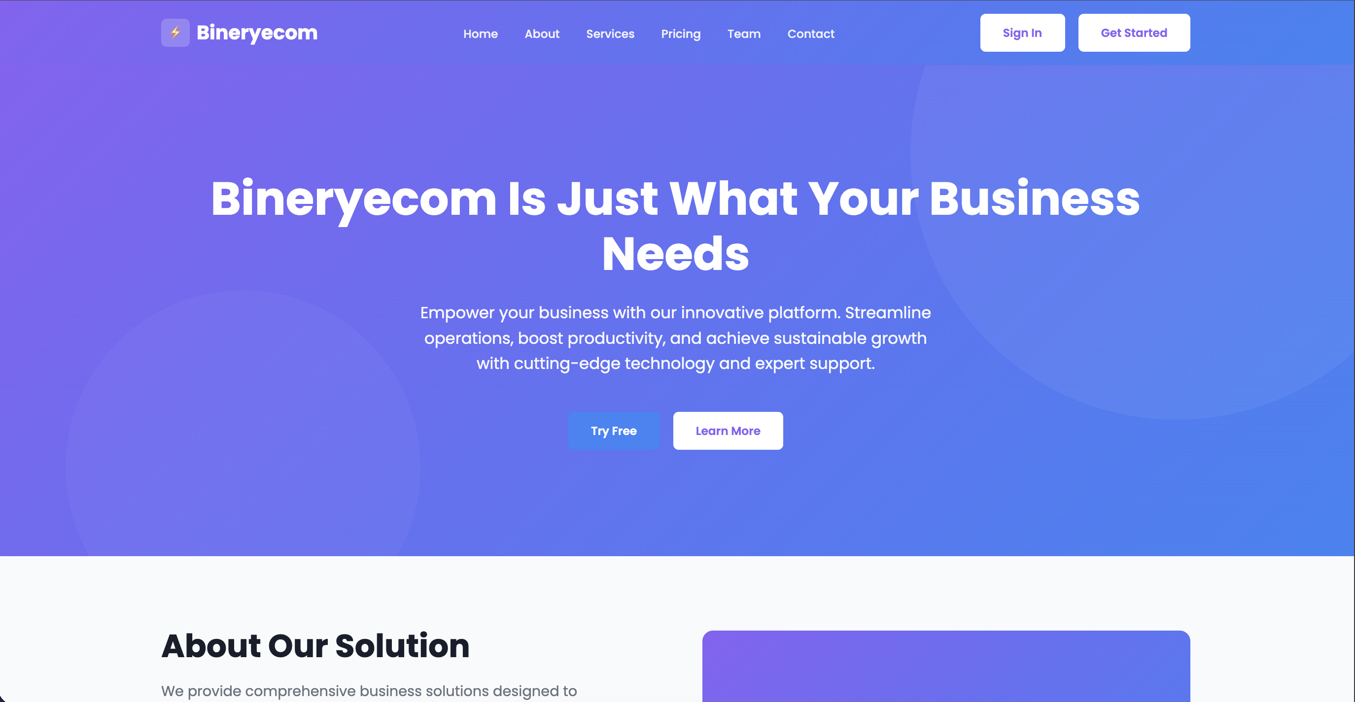 Online store template in Volnyn AI website builder