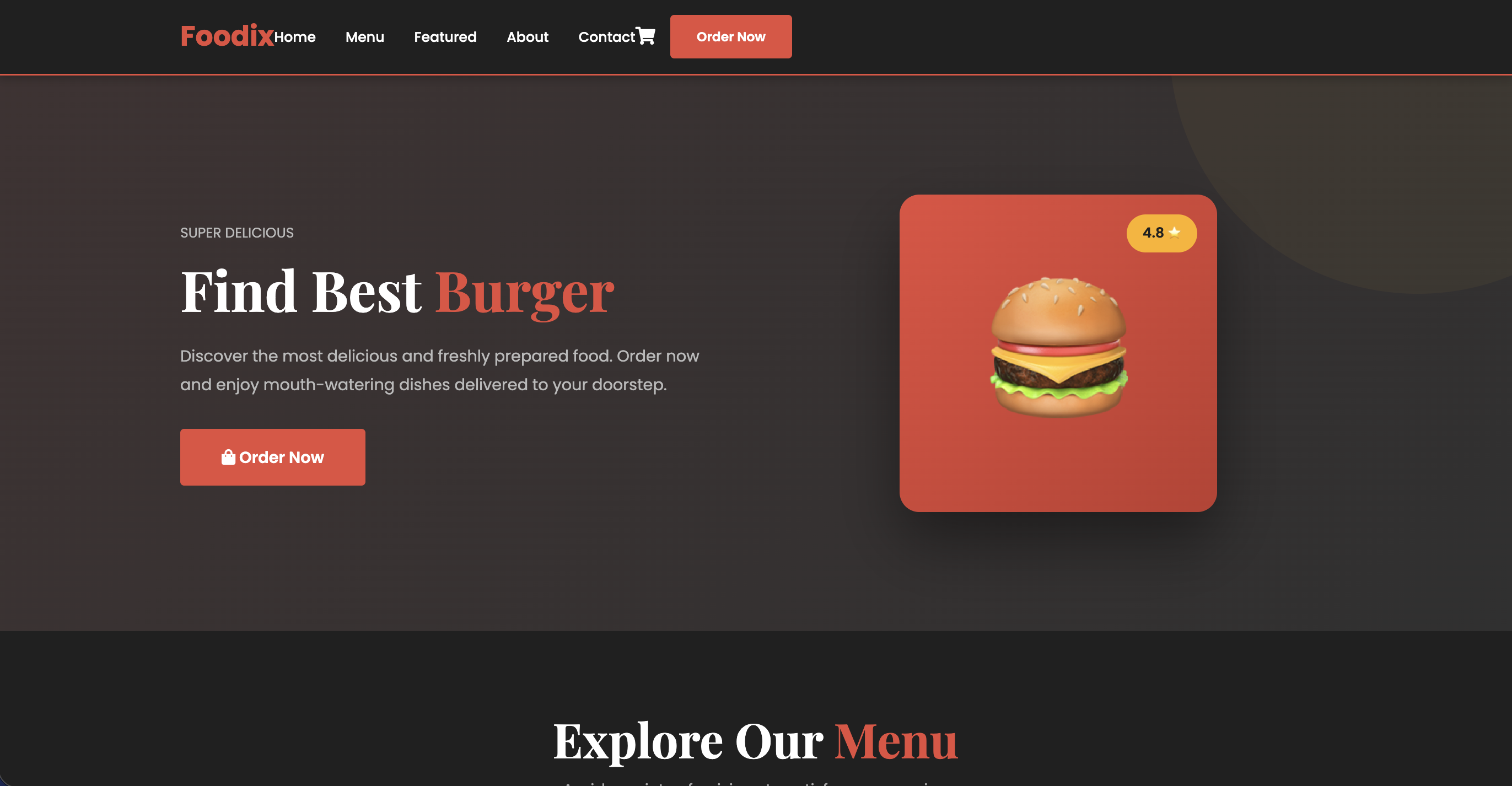Restaurant small business website template in Volnyn