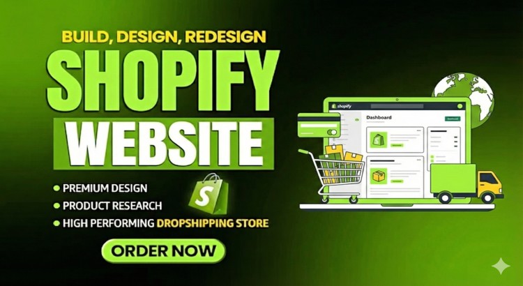 I will build shopify website, design or redesign shopify dropshipping store