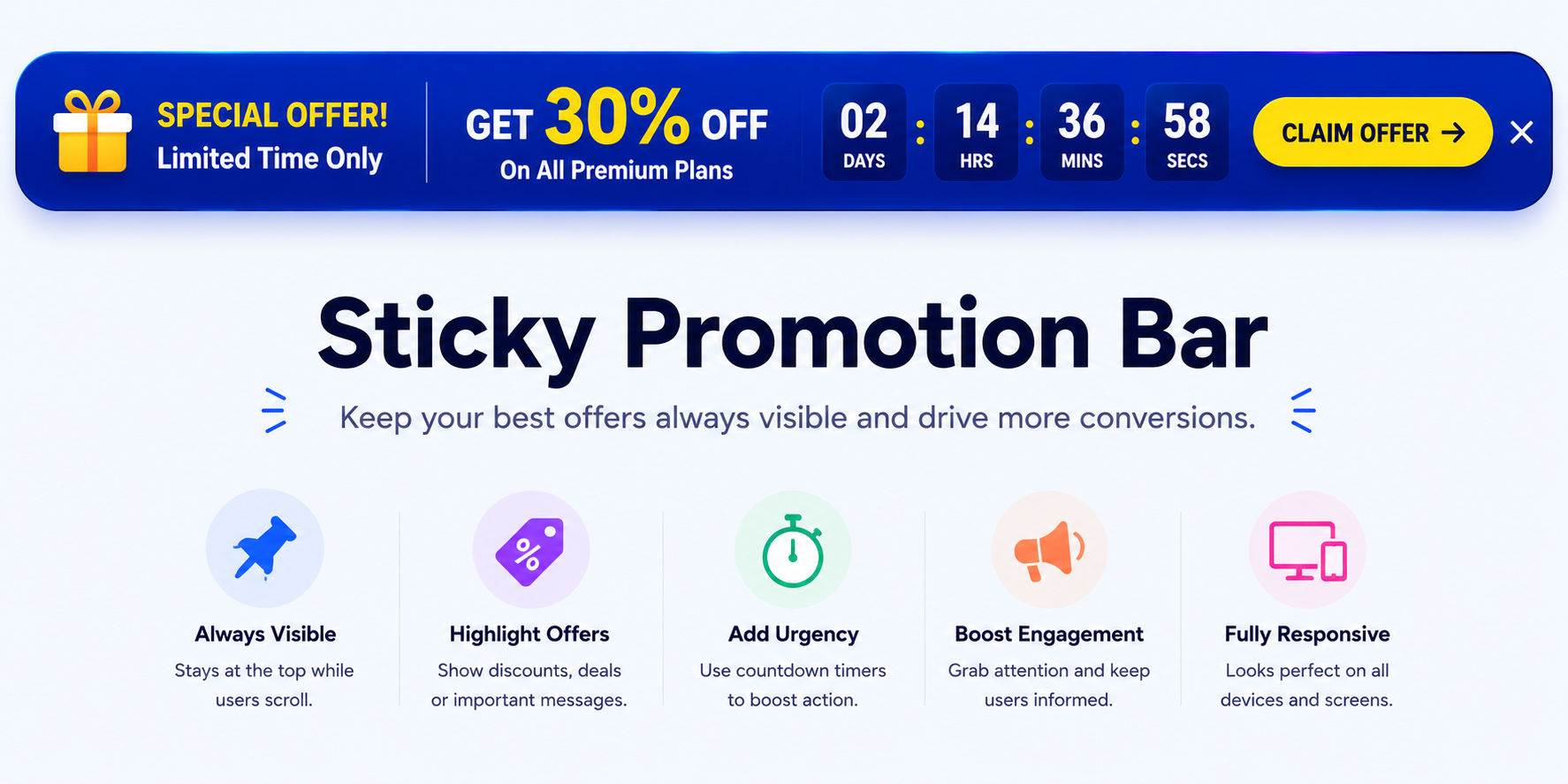 Sticky Promotion Bar